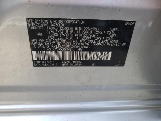 Photo 10 from auction – 2009 TOYOTA RAV4 with VIN JTMZF35V595009448