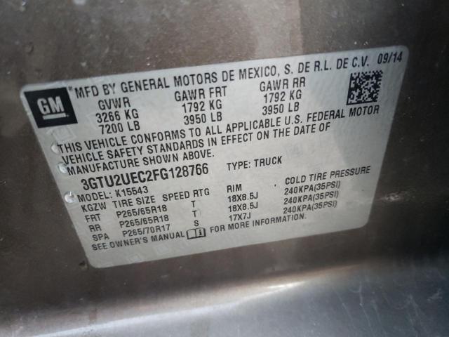 Photo 10 from auction – 2015 GMC SIERRA K15 with VIN 3GTU2UEC2FG128766