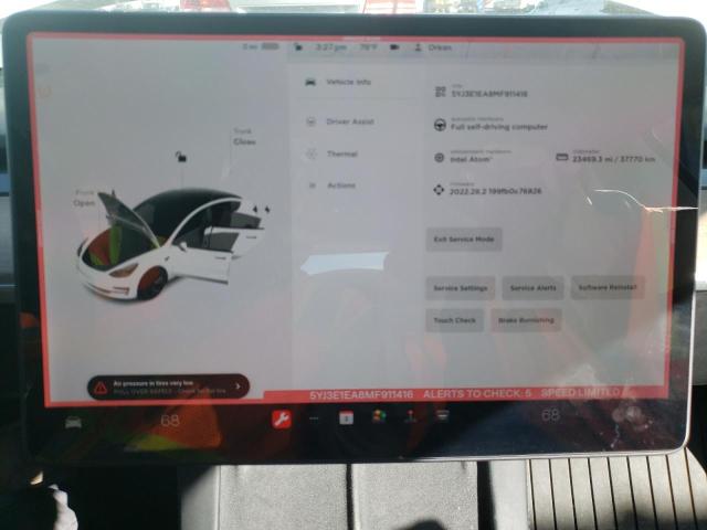 Photo 9 from auction – 2021 TESLA MODEL 3 with VIN 5YJ3E1EA8MF911416