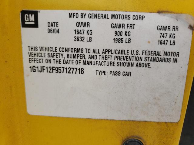 Photo 10 from auction – 2005 CHEVROLET CAVALIER L with VIN 1G1JF12F957127718