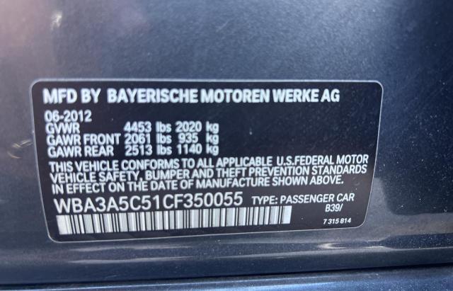 Photo 10 from auction – 2012 BMW 328 I with VIN WBA3A5C51CF350055