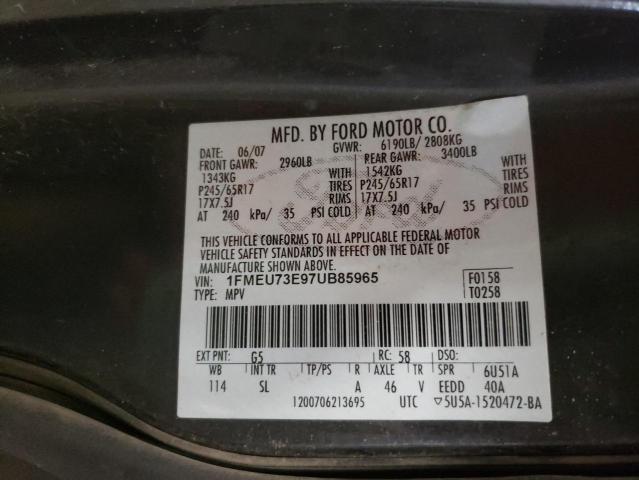 Photo 10 from auction – 2007 FORD EXPLORER X with VIN 1FMEU73E97UB85965