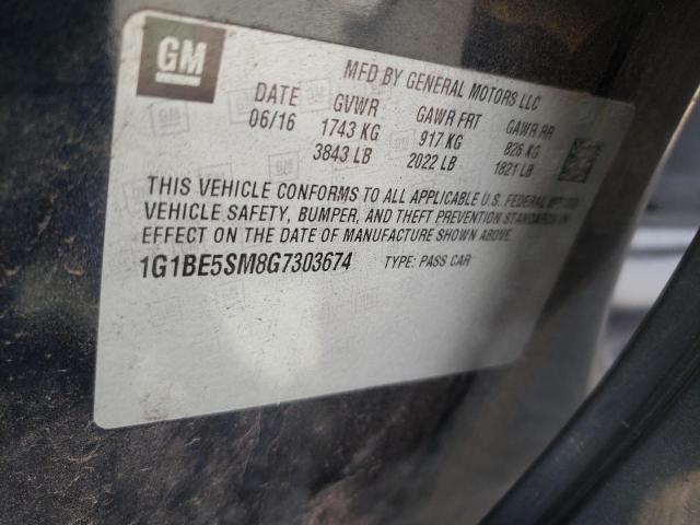 Photo 10 from auction – 2016 CHEVROLET CRUZE LT with VIN 1G1BE5SM8G7303674