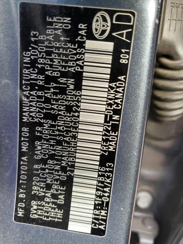 Photo 10 from auction – 2014 TOYOTA COROLLA L with VIN 2T1BURHE3EC042256