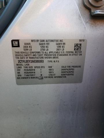 Photo 10 from auction – 2010 GMC TERRAIN with VIN 2CTFLEEY2A6389363