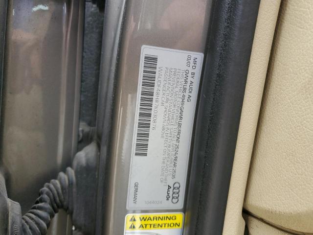 Photo 10 from auction – 2007 AUDI A4 2.0T CA with VIN WAUDF48H87K030876