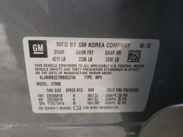 Photo 10 from auction – 2021 BUICK ENCORE GX with VIN KL4MMBS27MB053749