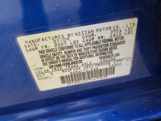 Photo 10 from auction – 2009 NISSAN SENTRA 2.0 with VIN 3N1AB61E09L693232