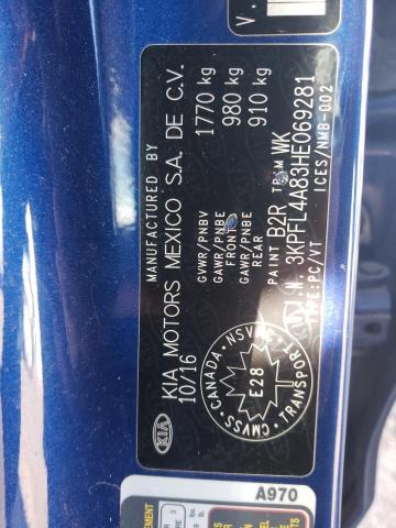 Photo 10 from auction – 2017 KIA FORTE EX with VIN 3KPFL4A83HE069281