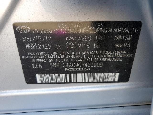 Photo 10 from auction – 2012 HYUNDAI SONATA SE with VIN 5NPEC4AC0CH493909
