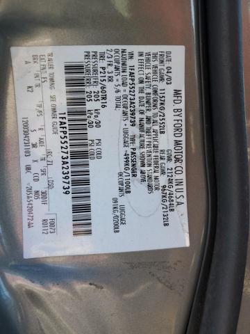 Photo 10 from auction – 2003 FORD TAURUS SES with VIN 1FAFP55273A239739