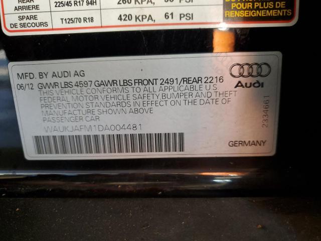 Photo 10 from auction – 2013 AUDI A3 PREMIUM with VIN WAUKJAFM1DA004481