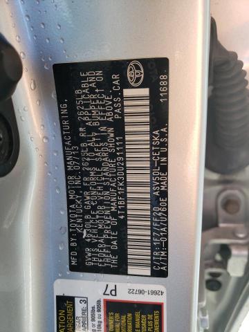 Photo 10 from auction – 2013 TOYOTA CAMRY L with VIN 4T1BF1FK3DU291111