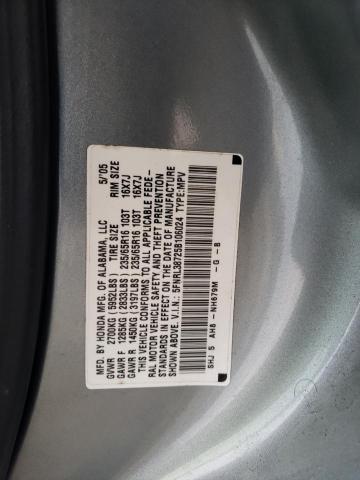 Photo 10 from auction – 2005 HONDA ODYSSEY EX with VIN 5FNRL38725B106024