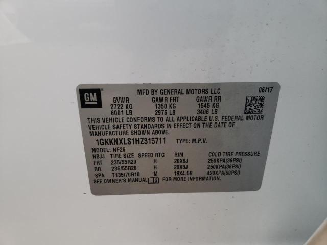 Photo 10 from auction – 2017 GMC ACADIA DEN with VIN 1GKKNXLS1HZ315711
