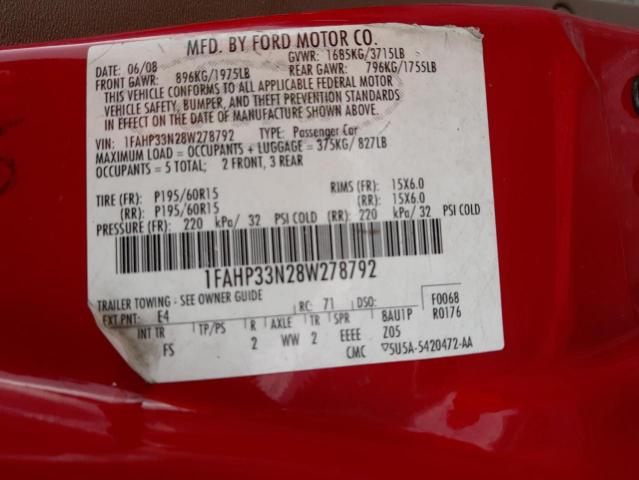 Photo 10 from auction – 2008 FORD FOCUS SE with VIN 1FAHP33N28W278792