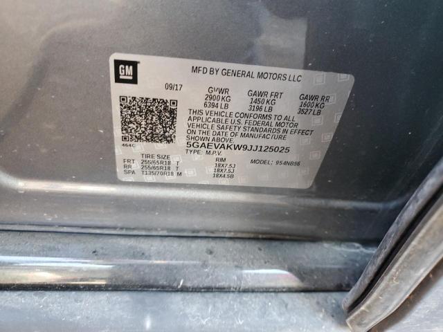 Photo 10 from auction – 2018 BUICK ENCLAVE ES with VIN 5GAEVAKW9JJ125025