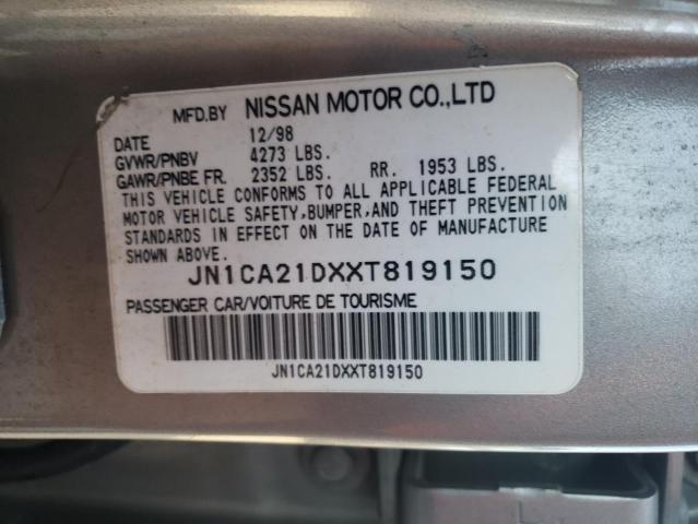 Photo 10 from auction – 1999 NISSAN MAXIMA GLE with VIN JN1CA21DXXT819150