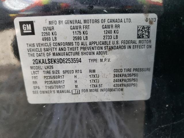 Photo 10 from auction – 2013 GMC TERRAIN SL with VIN 2GKALSEK9D6253594