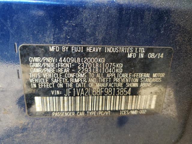 Photo 10 from auction – 2015 SUBARU WRX STI with VIN JF1VA2L68F9813854