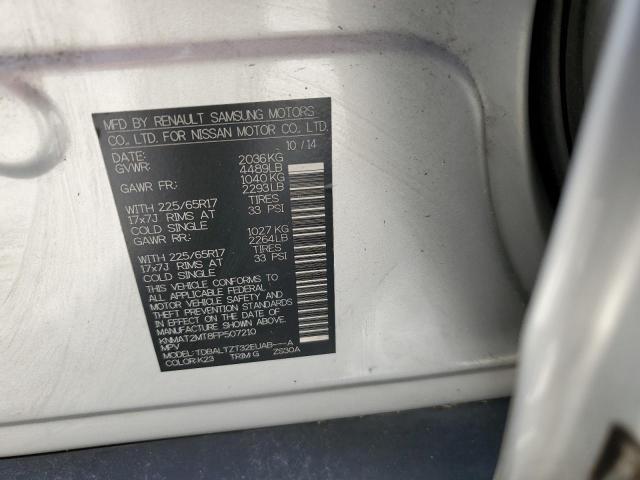 Photo 10 from auction – 2015 NISSAN ROGUE S with VIN KNMAT2MT8FP507210