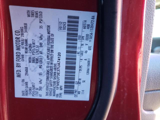 Photo 10 from auction – 2007 FORD EXPLORER X with VIN 1FMEU73E37UA74120