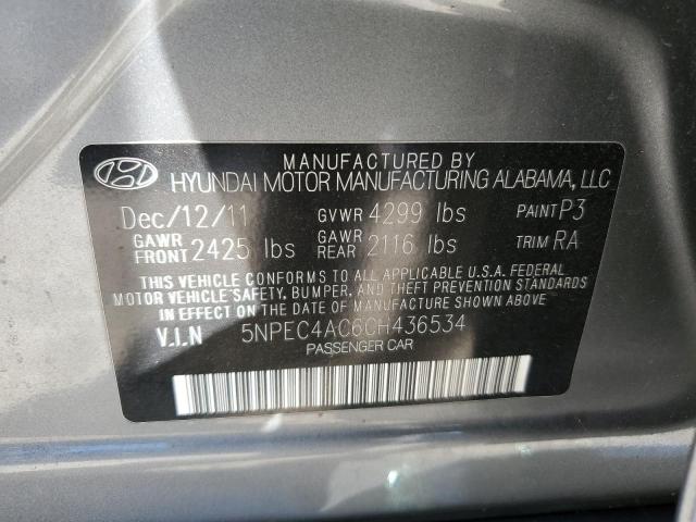 Photo 10 from auction – 2012 HYUNDAI SONATA SE with VIN 5NPEC4AC6CH436534
