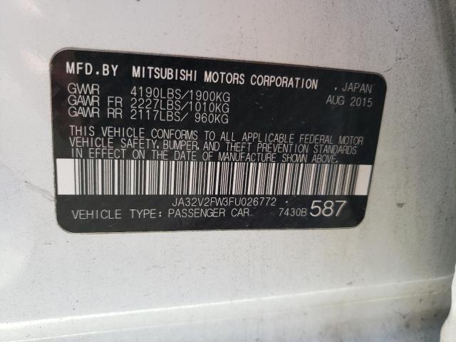 Photo 10 from auction – 2015 MITSUBISHI LANCER SE with VIN JA32V2FW3FU026772