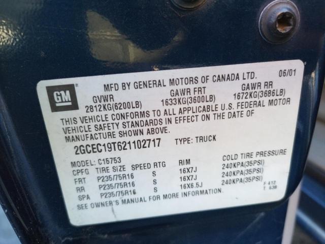 Photo 10 from auction – 2002 CHEVROLET SILVERADO with VIN 2GCEC19T621102717