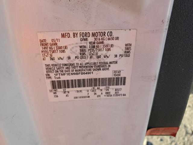 Photo 10 from auction – 2011 FORD F150 with VIN 1FTMF1EM9BFB64901