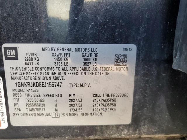 Photo 10 from auction – 2014 CHEVROLET TRAVERSE L with VIN 1GNKRJKD8EJ155747