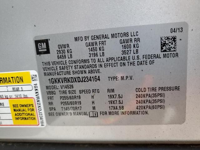 Photo 10 from auction – 2013 GMC ACADIA SLT with VIN 1GKKVRKDXDJ234164