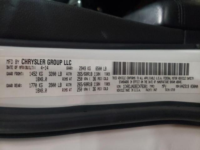 Photo 10 from auction – 2014 DODGE DURANGO SX with VIN 1C4RDJAG9EC476301