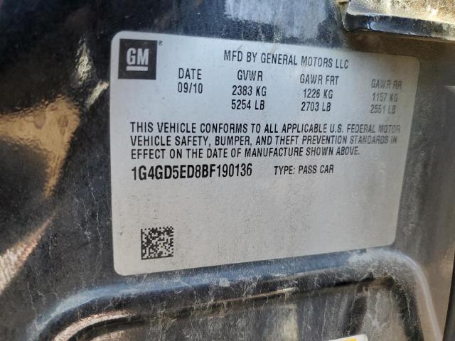 Photo 10 from auction – 2011 BUICK LACROSSE C with VIN 1G4GD5ED8BF190136