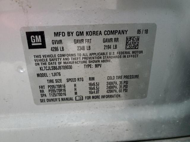 Photo 13 from auction – 2018 CHEVROLET TRAX 1LT with VIN KL7CJLSB6JB709030