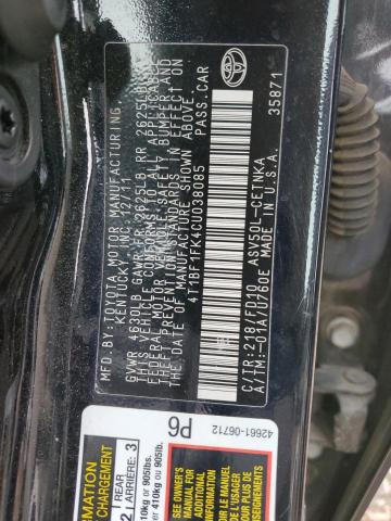 Photo 10 from auction – 2012 TOYOTA CAMRY BASE with VIN 4T1BF1FK4CU038085