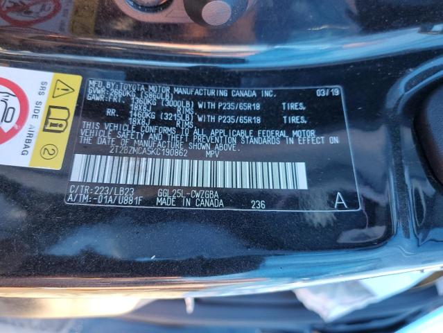 Photo 10 from auction – 2019 LEXUS RX 350 BAS with VIN 2T2BZMCA5KC190862