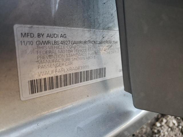Photo 10 from auction – 2011 AUDI A4 PREMIUM with VIN WAUFFAFLXBA083995