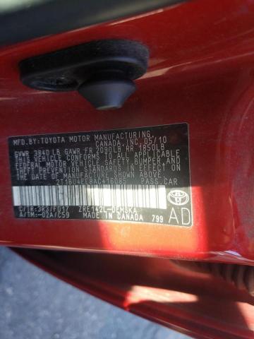 Zdjęcie 10 z aukcji – 2010 TOYOTA COROLLA BA z VIN 2T1BU4EE8AC416085