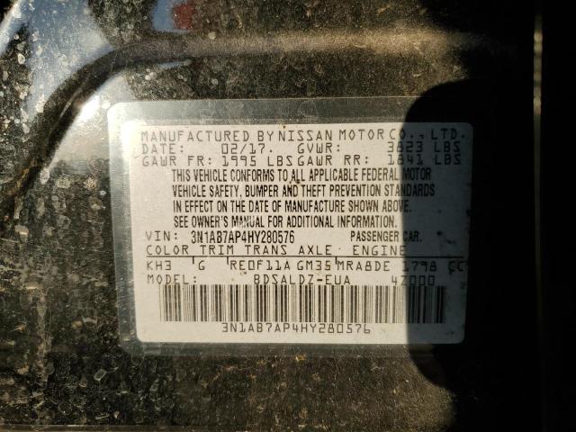 Photo 10 from auction – 2017 NISSAN SENTRA S with VIN 3N1AB7AP4HY280576