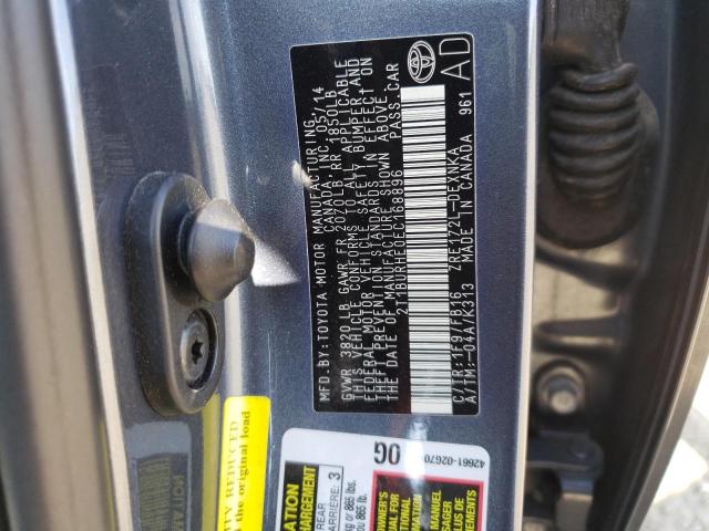 Photo 10 from auction – 2014 TOYOTA COROLLA L with VIN 2T1BURHE0EC168896