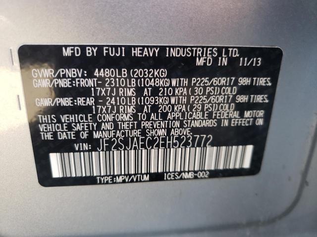 Photo 10 from auction – 2014 SUBARU FORESTER 2 with VIN JF2SJAEC2EH523772