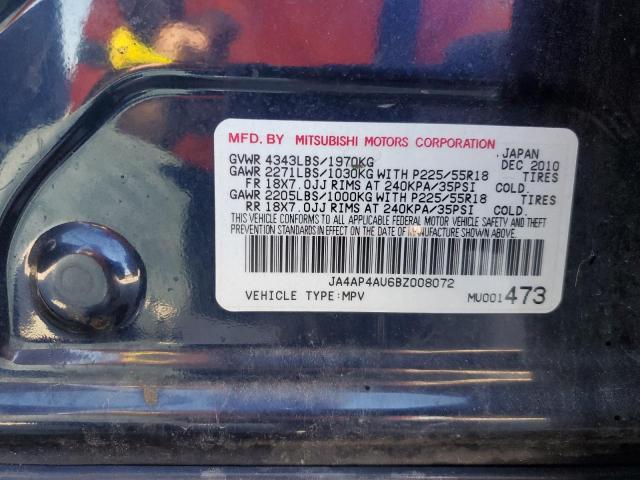 Photo 10 from auction – 2011 MITSUBISHI OUTLANDER with VIN JA4AP4AU6BZ008072