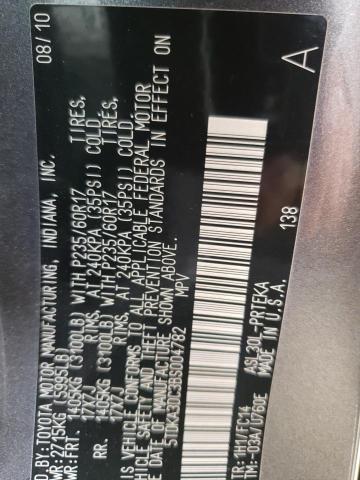 Photo 10 from auction – 2011 TOYOTA SIENNA BAS with VIN 5TDKA3DC3BS004782