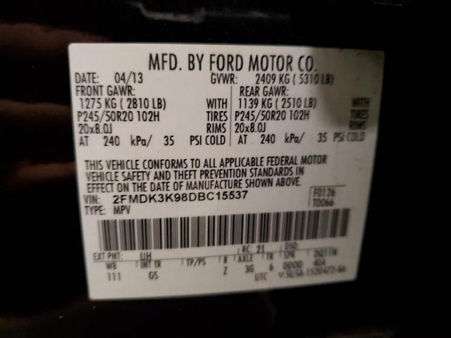 Photo 10 from auction – 2013 FORD EDGE LIMIT with VIN 2FMDK3K98DBC15537