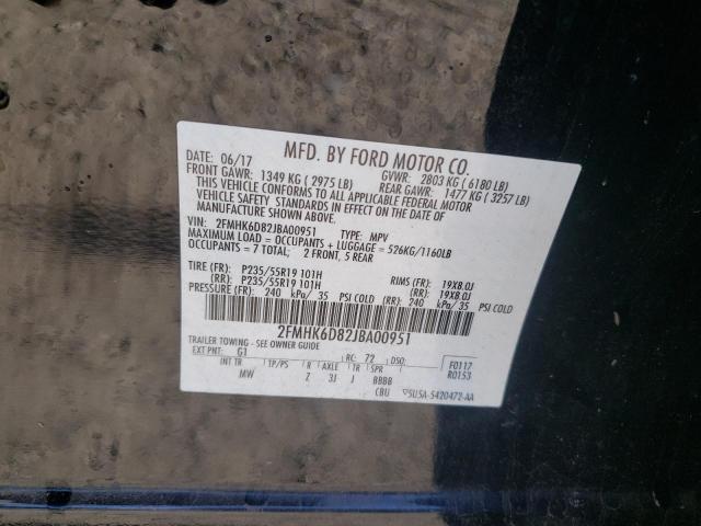 Photo 10 from auction – 2018 FORD FLEX LIMIT with VIN 2FMHK6D82JBA00951