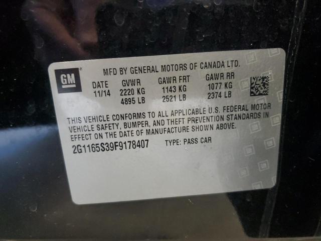 Photo 10 from auction – 2015 CHEVROLET IMPALA LTZ with VIN 2G1165S39F9178407
