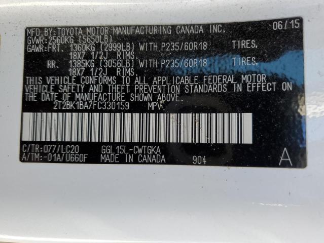 Photo 10 from auction – 2015 LEXUS RX 350 BAS with VIN 2T2BK1BA7FC330159