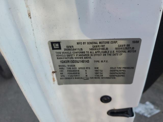 Photo 10 from auction – 2009 GMC ACADIA SLE with VIN 1GKER13D39J149143
