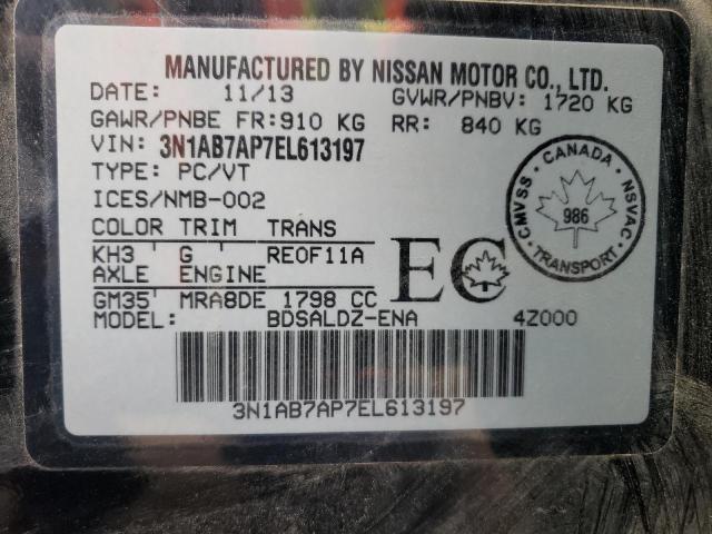 Photo 10 from auction – 2014 NISSAN SENTRA S with VIN 3N1AB7AP7EL613197
